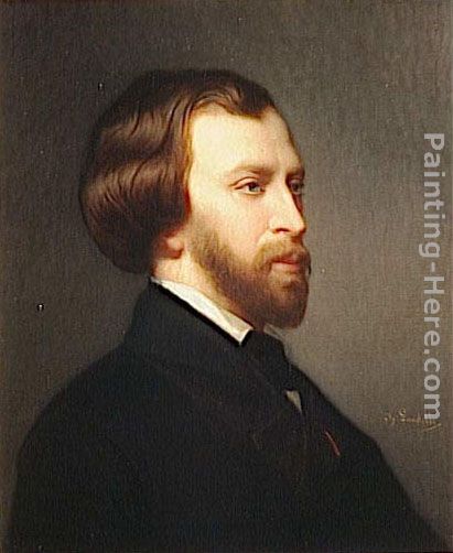 Alfred de Musset (1810-1857) painting - Charles Zacharie Landelle Alfred de Musset (1810-1857) art painting